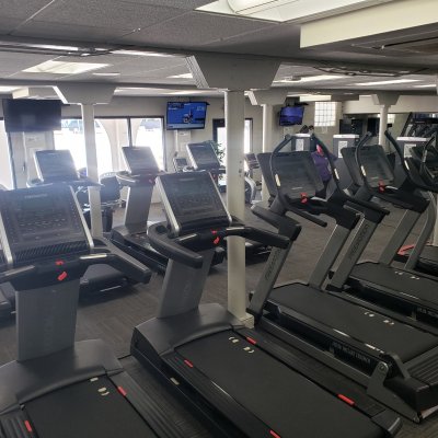 row of treadmills